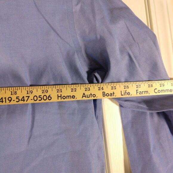 Brooks Brothers Madison dress shirt mens 16.5-35 L Large blue 1818 blue pima - Picture 4 of 7